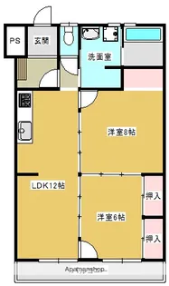 中畑第一マンション【104号室】の間取り
