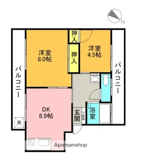 宮瀬第一マンション【501号室】の間取り