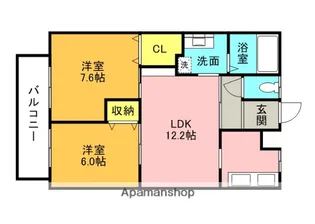 カーサ泉【103号室】の間取り