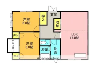 ハイム福丘【202号室】の間取り