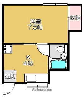 ベルジュ大宮【203号室】の間取り