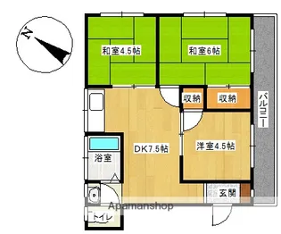 ボヌール明倫【301号室】の間取り