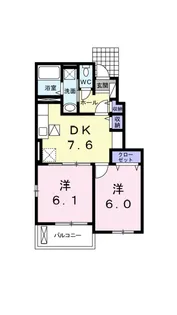 スマイリーハウス宇和 Ⅲ【1階】の間取り