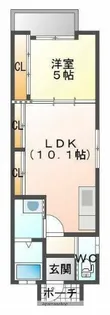 ZESTY並松B棟【103号室】の間取り