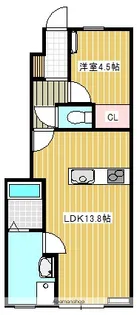 FOUR SEASONS STATION FRONT【103号室】の間取り