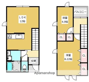 フェアリールージュ【1号室】の間取り