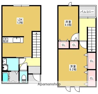 フェアリールージュ【3号室】の間取り