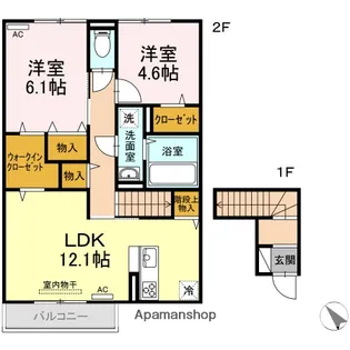 ソラーレTOMI【203号室】の間取り