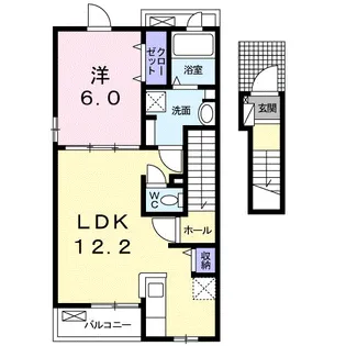 フェリーチェ フルフル A【2階】の間取り
