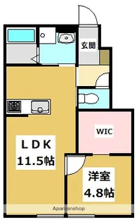 ROCCA【105号室】の間取り