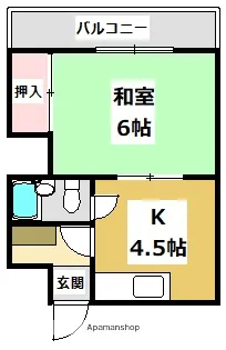 中村ハイツ【3-A号室】の間取り