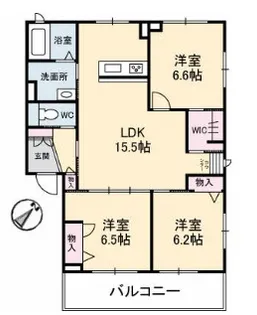 レッタヴィア【3階】の間取り