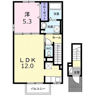 シャルマン 宇和島【2階】の間取り
