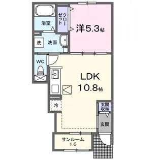 シャルマン 宇和島【1階】の間取り