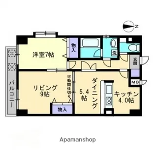 AXIS空港通【905号室】の間取り