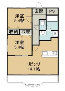 ブライムシャノン【105号室】の間取り