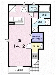 ポワッソン【101号室】の間取り