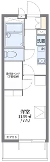レオパレス松山保免【208号室】の間取り