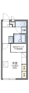 レオパレス古川【107号室】の間取り
