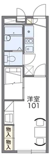 レオパレスプレミール【206号室】の間取り