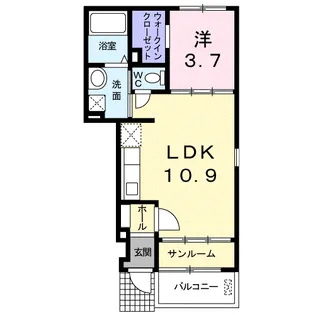 グルニエ ドール Ⅰ【1階】の間取り