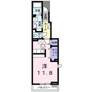 グランデ・プリムラB【101号室】の間取り