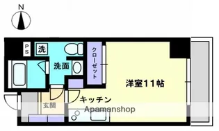 ヴィゴーレ本町【703号室】の間取り