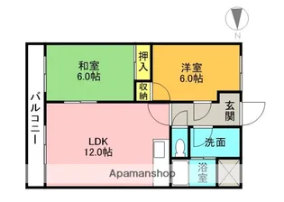 ウィンズ長戸【105号室】の間取り