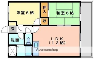 ウィンズ長戸【305号室】の間取り
