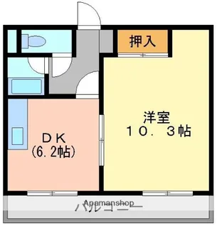 プリエール井原【201号室】の間取り