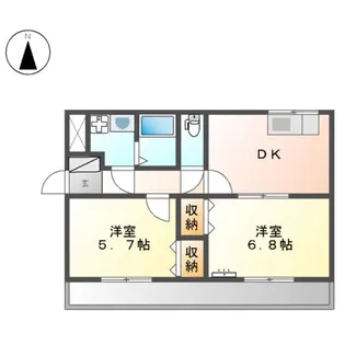サン・コートM【1階】の間取り