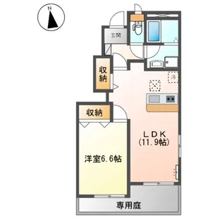 ピヒラヤ土居【1階】の間取り