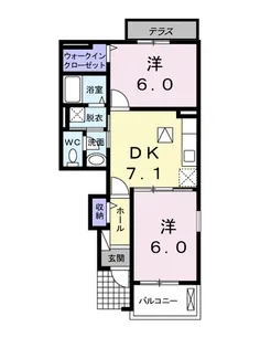 フェリシア・リーフ【1階】の間取り