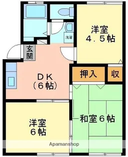 ルネシュ西長戸【C101号室】の間取り