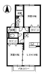 パルコート IKE【203号室】の間取り