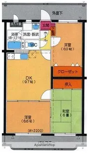 ユーミー平松【1階】の間取り