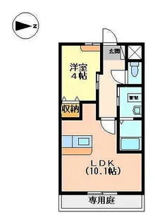 スカイピアJM【106号室】の間取り