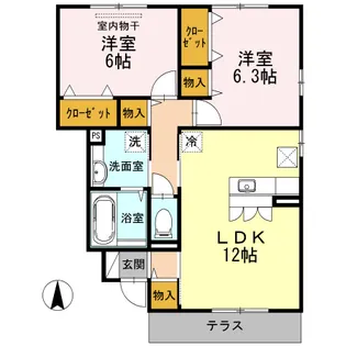 バリュアブルⅡ【2階】の間取り
