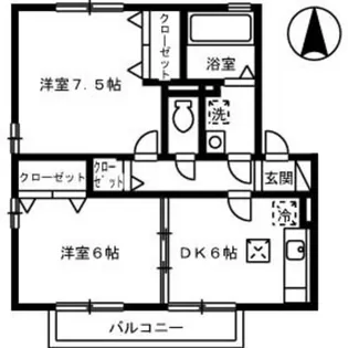 リビングタウン古川西 D棟【1階】の間取り