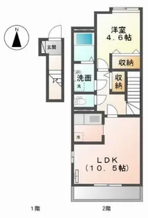 カーサ・セン【201号室】の間取り