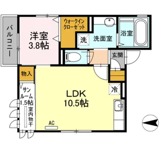 ドルチェヴィータⅡ【2階】の間取り