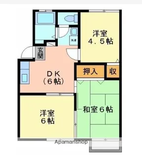 ルネシュ西長戸【C201号室】の間取り