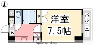 ジョイフル第2祝谷【405号室】の間取り