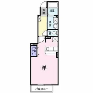 カルム サンリットA Ⅰ【103号室】の間取り