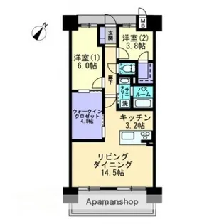 アルファステイツ市駅西【6階】の間取り