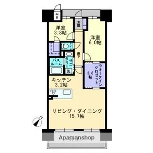 アルファステイツ市駅西【12階】の間取り