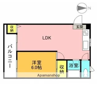 パルフェ永木【401号室】の間取り