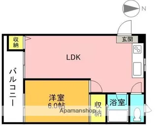 パルフェ永木【401号室】の間取り