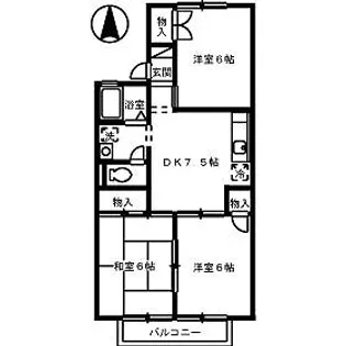セジュール平田【1階】の間取り