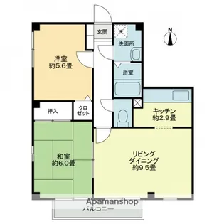 フォブール花【2階】の間取り